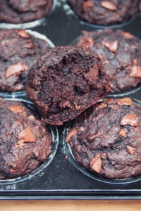 Muffins Vegan au Chocolat et aux Dattes